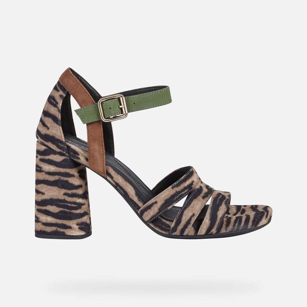 Geox Bayan Sandalet Siyah - Genziana - JGV-589214